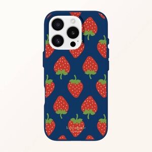 Kate Spade NY- IPhone 16 Pro- With Built In MagSafe- Strawberry- Protective Case